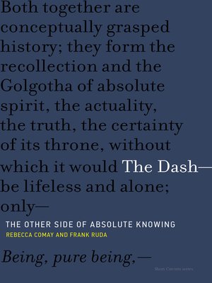 cover image of The Dash#The Other Side of Absolute Knowing